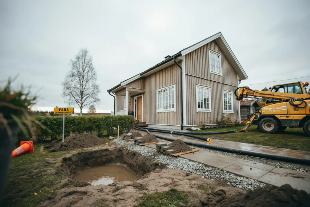 bergv rme i villa s g r brunnsborrning och installation till fr n start till f rdig v rme